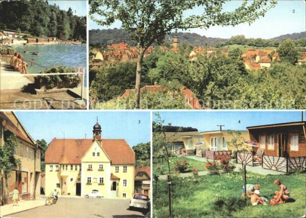 Rastenberg Schwimmbad Übersicht Rathaus Bungalow S