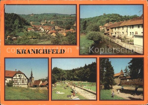 Kranichfeld Teilansicht Oberschloss Ilm Freibad Nie