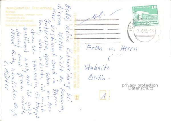 Hennigsdorf Rathaus Schule Hradeker Strasse Post Le – Bild 2