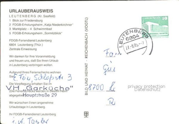 Leutenberg Thueringen Friedensburg FDGB Erholungsheim Marktpl – Bild 2