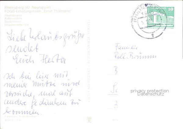 Rheinsberg FDGB Erholungsheim Fritz Reuter Plastik – Bild 2