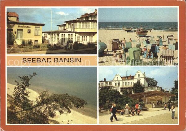 Bansin Ostseebad FDGB Erholungsheime Strand Steilküste