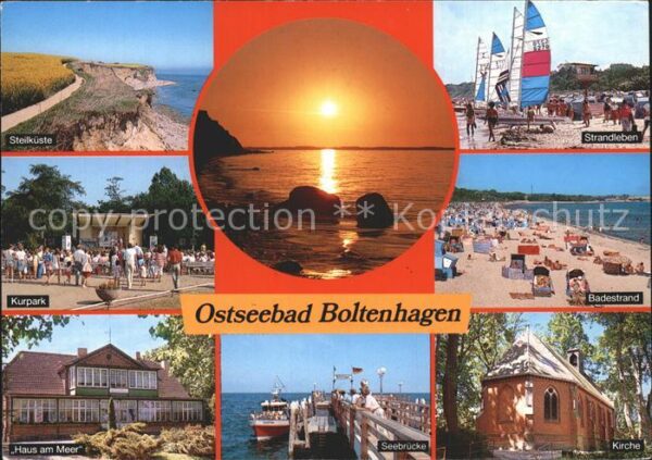 Boltenhagen Ostseebad Steilküste Abendstimmung Strand Kirche