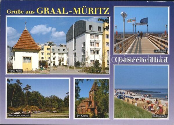 Graal-Mueritz Ostseebad Reha Klinik Seebrücke Badestrand Kirche