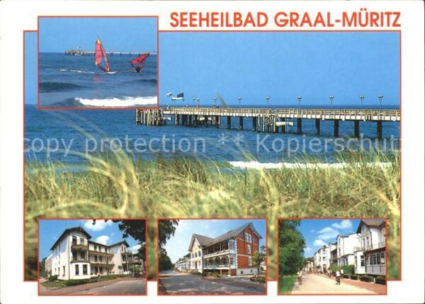 Graal-Mueritz Ostseebad Seebrücke Windsurfen Hotel Ferienheime