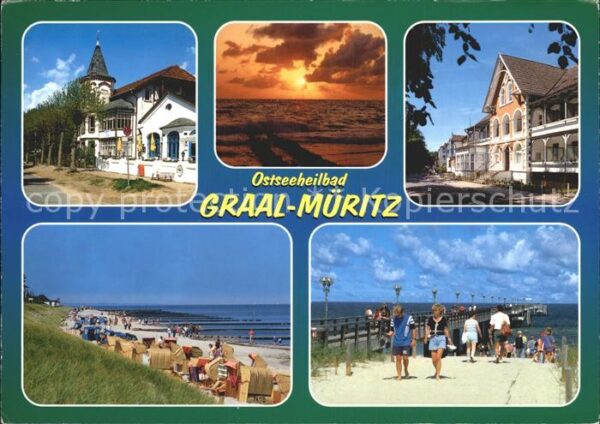 Graal-Mueritz Ostseebad Hotel Restaurant Abendstimmung Strand S