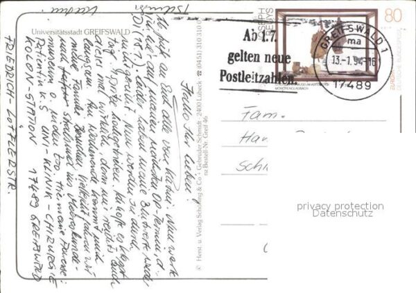 Greifswald Mecklenburg Vorpommern Teilansichten Rathaus Dom Marktplatz Gi – Bild 2
