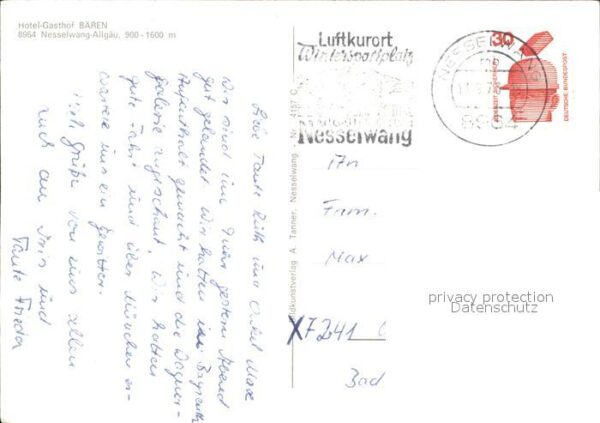 Nesselwang Hotel Gasthof Bären Ortsansicht mit Kir – Bild 2