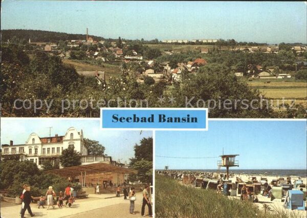 Bansin Ostseebad Dorfansicht FDGB Erholungsheim Promenad