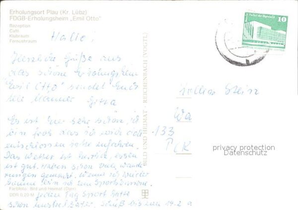 Plau See FDGB Erholungsheim Emil Otto Rezeption – Bild 2