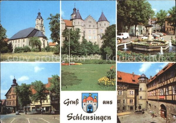 Schleusingen Kirche Markt Schloss Bertholdsburg Brun