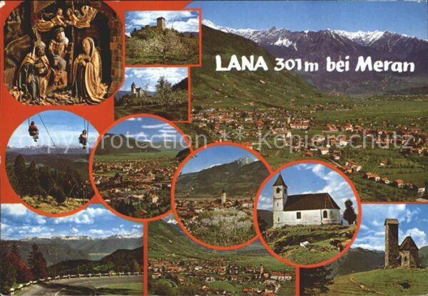 Lana Meran Teilansichten Alpenpanorama Kirche Heil
