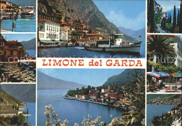 Limone sul Garda Teilansichten Ausflugsdampfer Gardasee