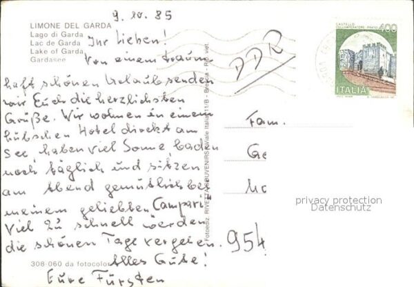 Limone sul Garda Teilansichten Ausflugsdampfer Gardasee – Bild 2