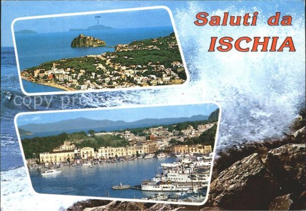 Ischia Panorama Insel Hafen Brandung