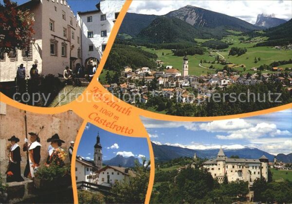 Kastelruth Suedtirol Dorfbrunnen Trachten Schlern Schloss Pr