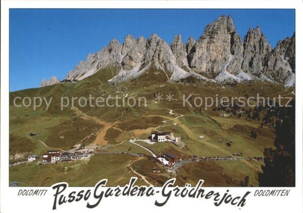 Passo Gardena Grödnerjoch Tschiergruppe Dolomiten