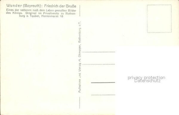 Friedrich der Grosse Künstlerkarte Wunder Bayreuth – Bild 2