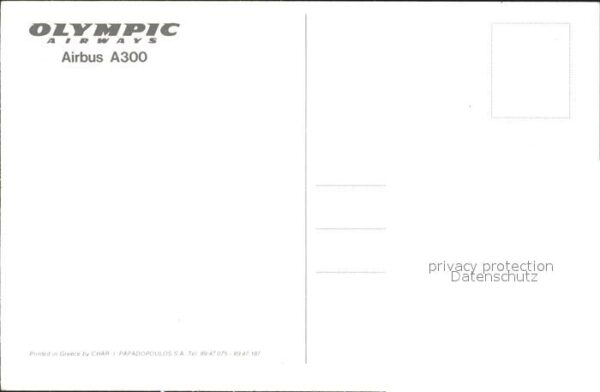 Flugzeuge Zivil Olympic Airways Airbus A300 – Bild 2