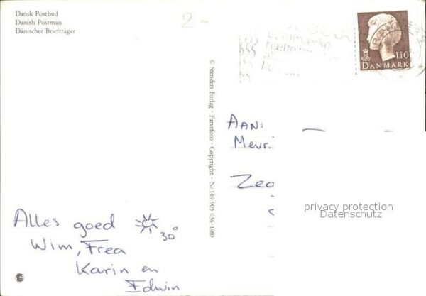 Postbote Brieftraeger Dänemark – Bild 2