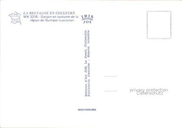 Trachten Frankreich Region Quimper-Locronan Kind – Bild 2