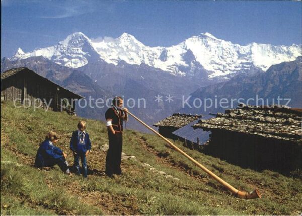 Alphorn Alphornbläser Beatenberg Eiger-Mönch-Ju