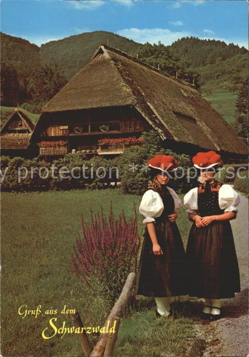Trachten Schwarzwald Gutach Vogtsbauernhof Bollenhut - P O S
