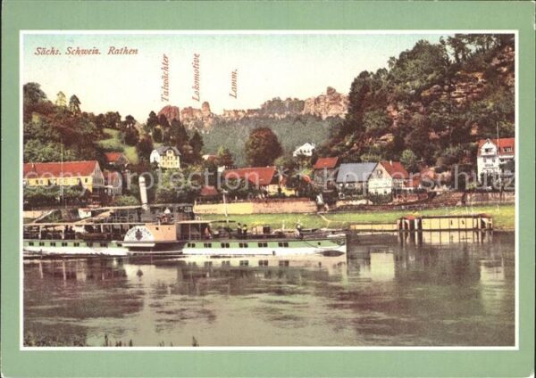 Dampfer Seitenrad König Albert Rathen Sächsische Schweiz