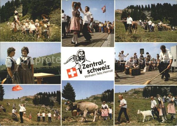 Tanz Taenzer Zentralschweiz Folklore Trachten Fahnen