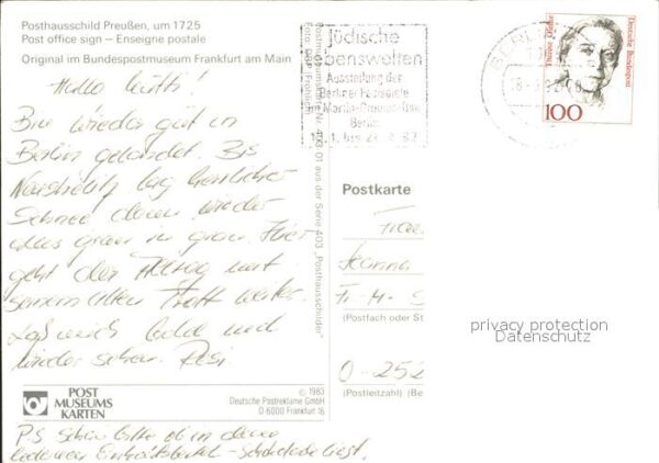 Post Posthausschild Preussen 1725 – Bild 2