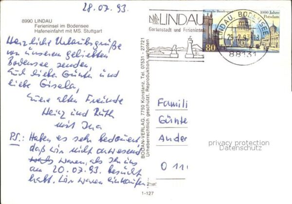 Motorschiffe MS Stuttgart Lindau Bodensee Hafeneinfa – Bild 2