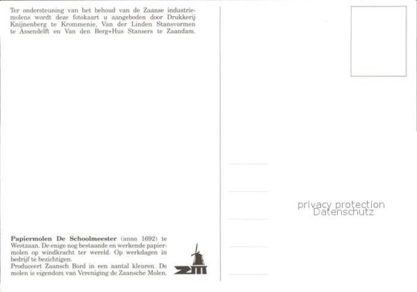 Windmuehle Papiermolen De Schoolmeester Westzaan – Bild 2