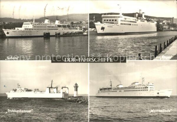 Faehre Ferry Bac Traghetto-- DDR Sassnitz Stubbenkammer Warnemünde R