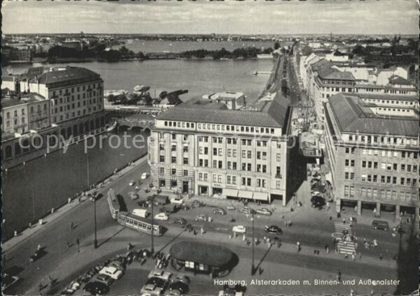 Strassenbahn Hamburg Alsterarkaden Binnen- und Ausse