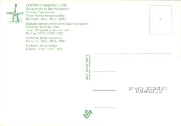 Windmuehle Leidschendam Holland Driegang van de Dr – Bild 2