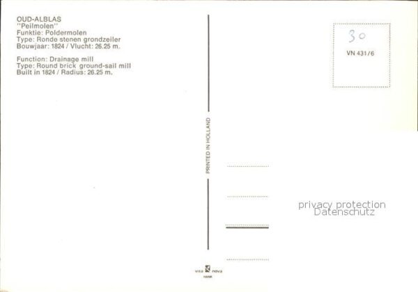 Windmuehle Oud-Alblas Peilmolen – Bild 2