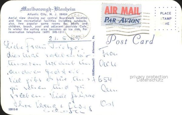 Atlantic City New Jersey Fliegeraufnahme Marlborough-Blenheim – Bild 2
