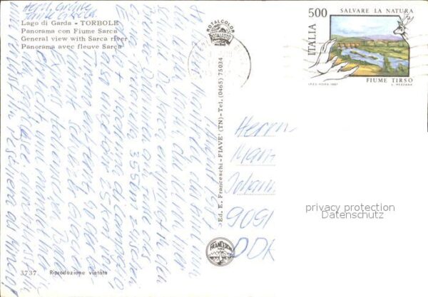 Torbole Lago di Garda Fliegeraufnahme mit See und Sacra-Fluss – Bild 2