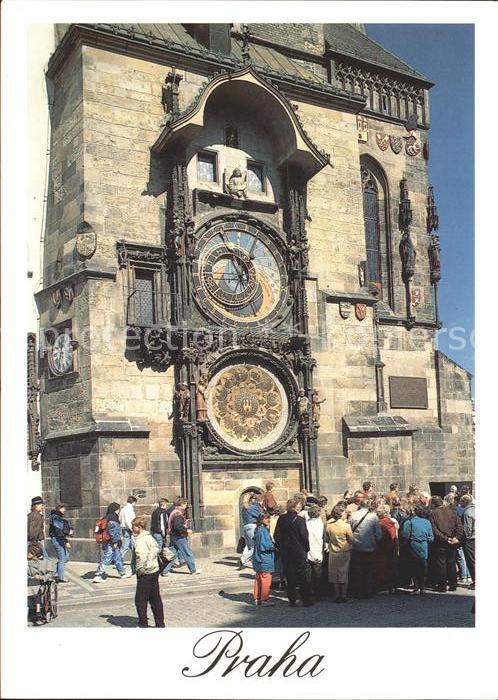 Praha Prahy Prague Turmuhr in der Altstadt