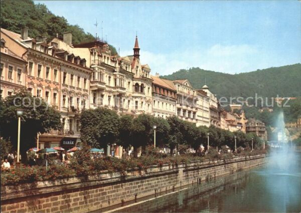 Karlovy Vary Heilbad am Fluss Tepla