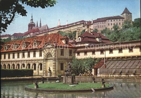 Praha Prahy Prague Wallensteinpalais Fontäne im Garten