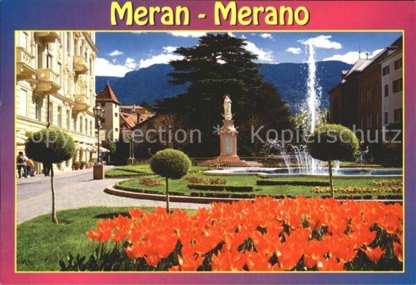 Merano Meran Sandplatz mit Schloß Kallmünz und Marie