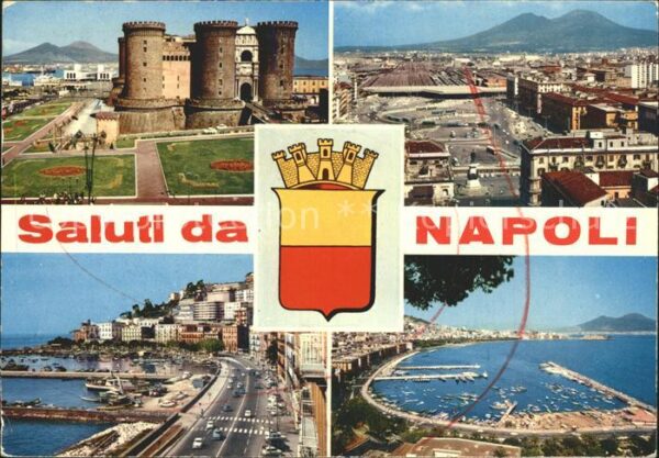Napoli Neapel Fliegeraufnahme Hafen Schloss