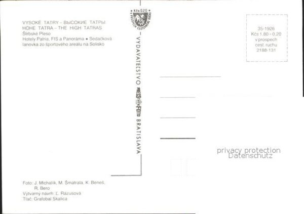 Vysoke Tatry Hotel Patria Sessellift – Bild 2