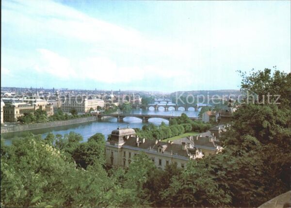Praha Prahy Prague Moldau-Brücken
