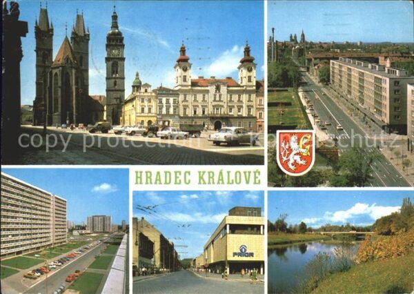 Kralovehradecko Hradec Kralove Kirchen Hochhäuser Flusspartie
