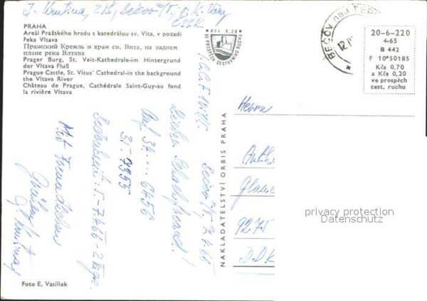Praha Prahy Prague Fliegeraufnahme Burg Kathedrale und Vit – Bild 2