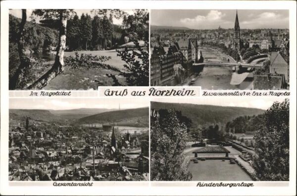 Pforzheim Nagoldtal Zusammenfluss von Enz und Nag