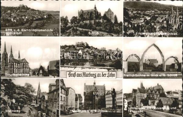 Marburg Lahn Schloß Bismarckpromenade Steinweg