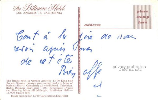 Los Angeles California The Biltmore Hotel – Bild 2